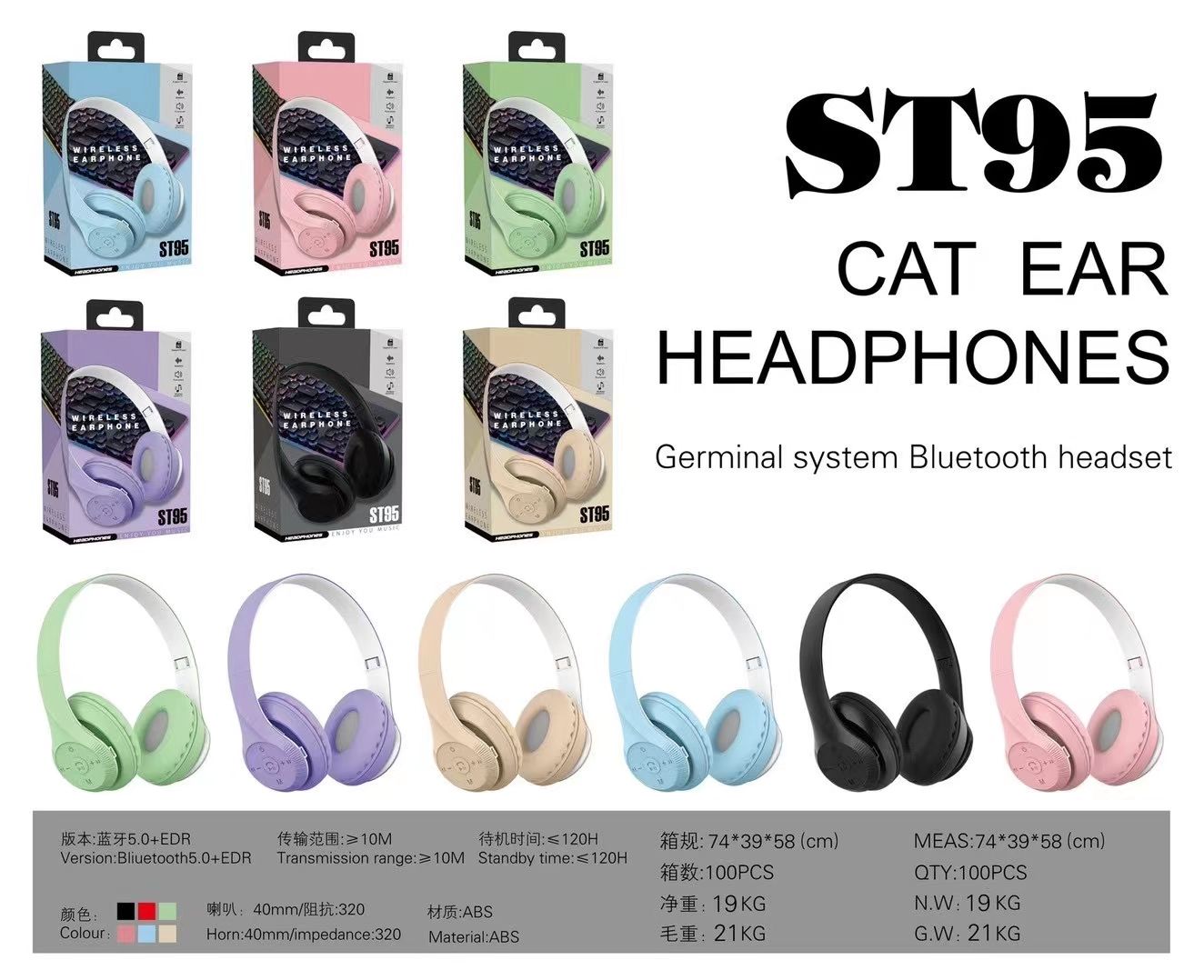 Sogo brand headphones, wireless Bluetooth headphones, over-ear Bluetooth headphones, ST-95 branded headphones