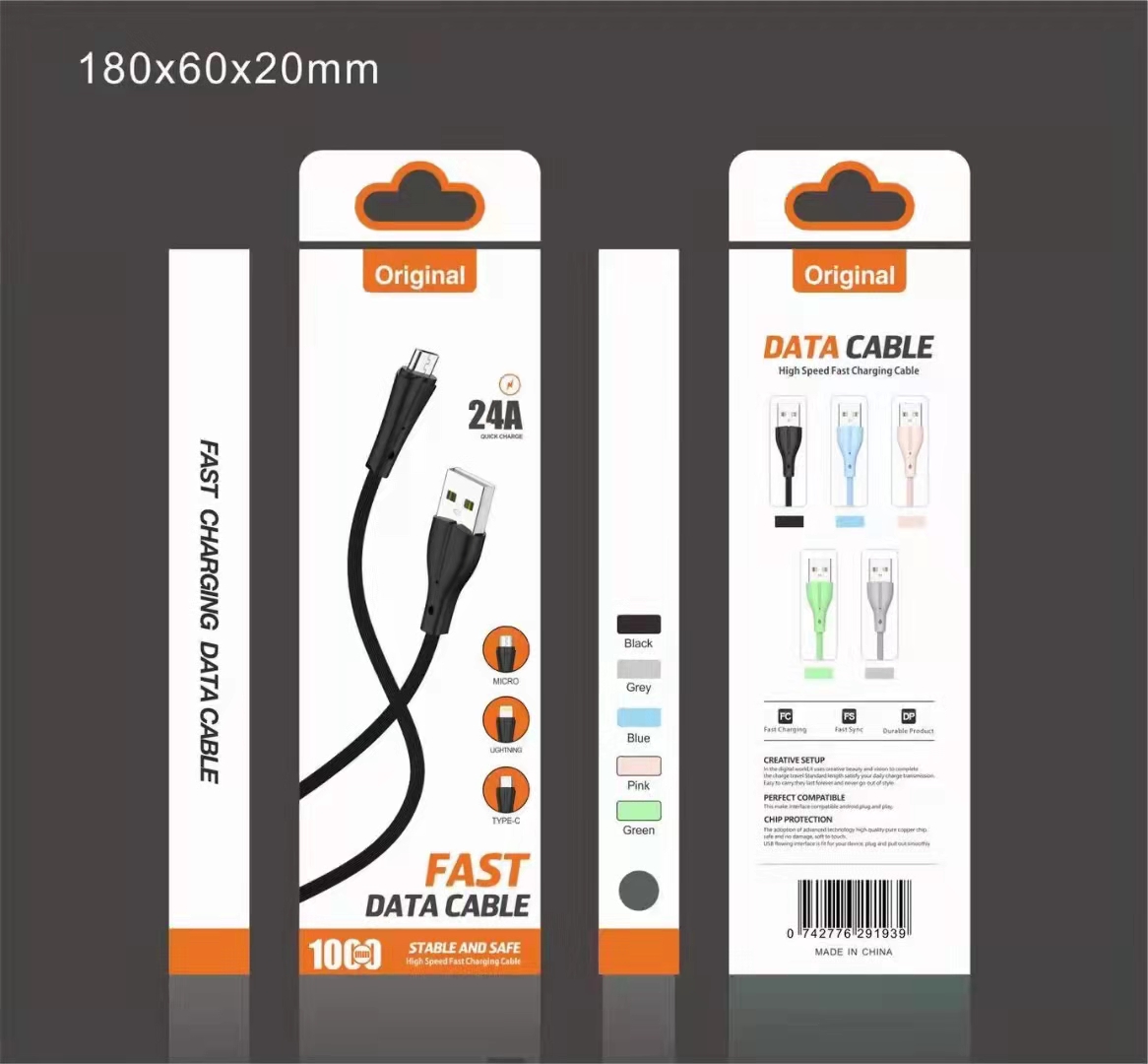 Sogo brand mobile phone charging data cable with box series detail image 14