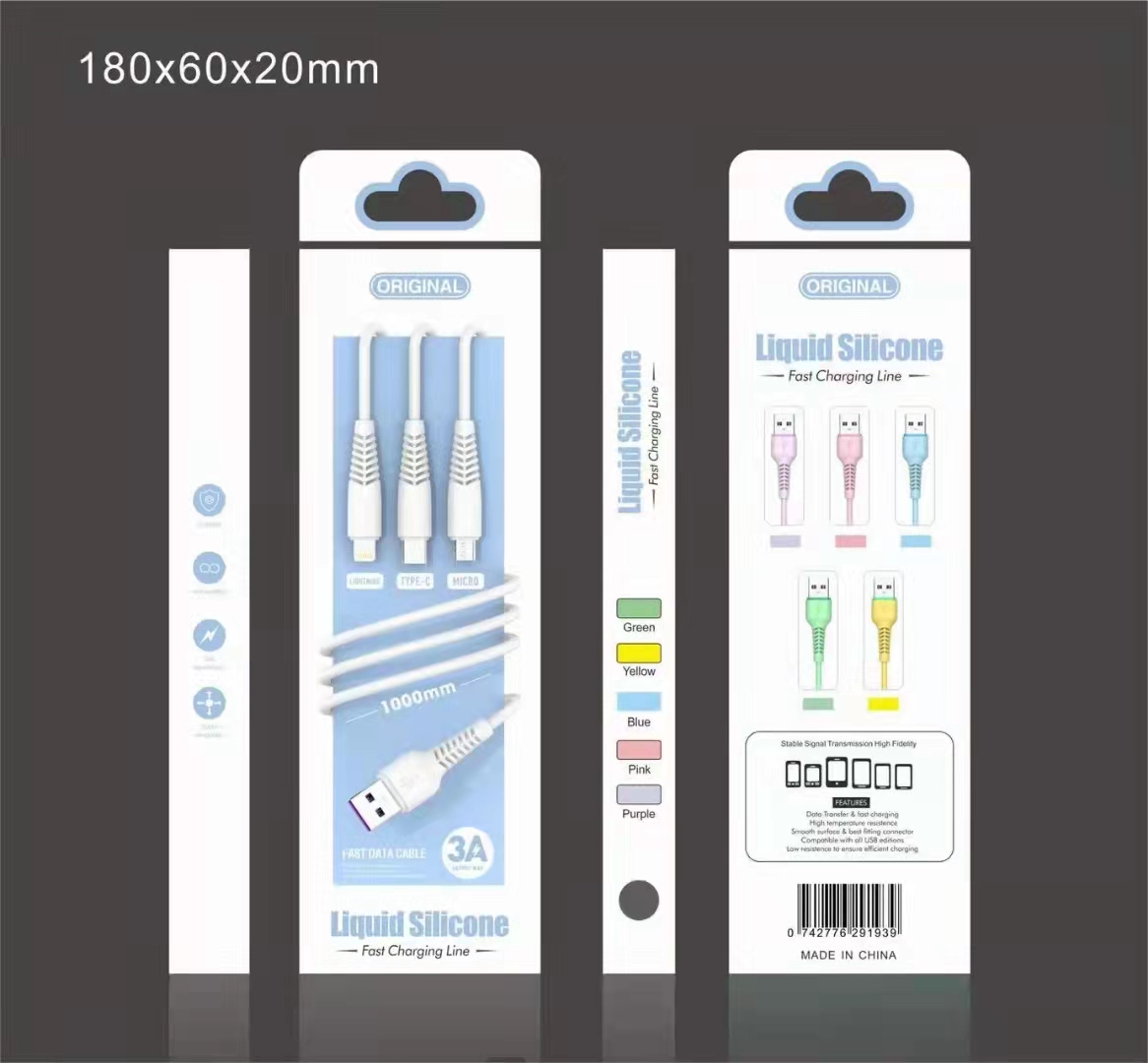 Sogo brand mobile phone charging data cable with box series detail image 12