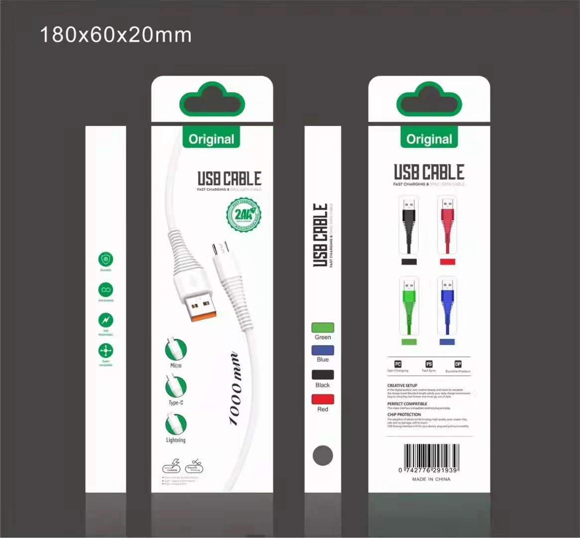 Sogo brand mobile phone charging data cable with box series detail image 11