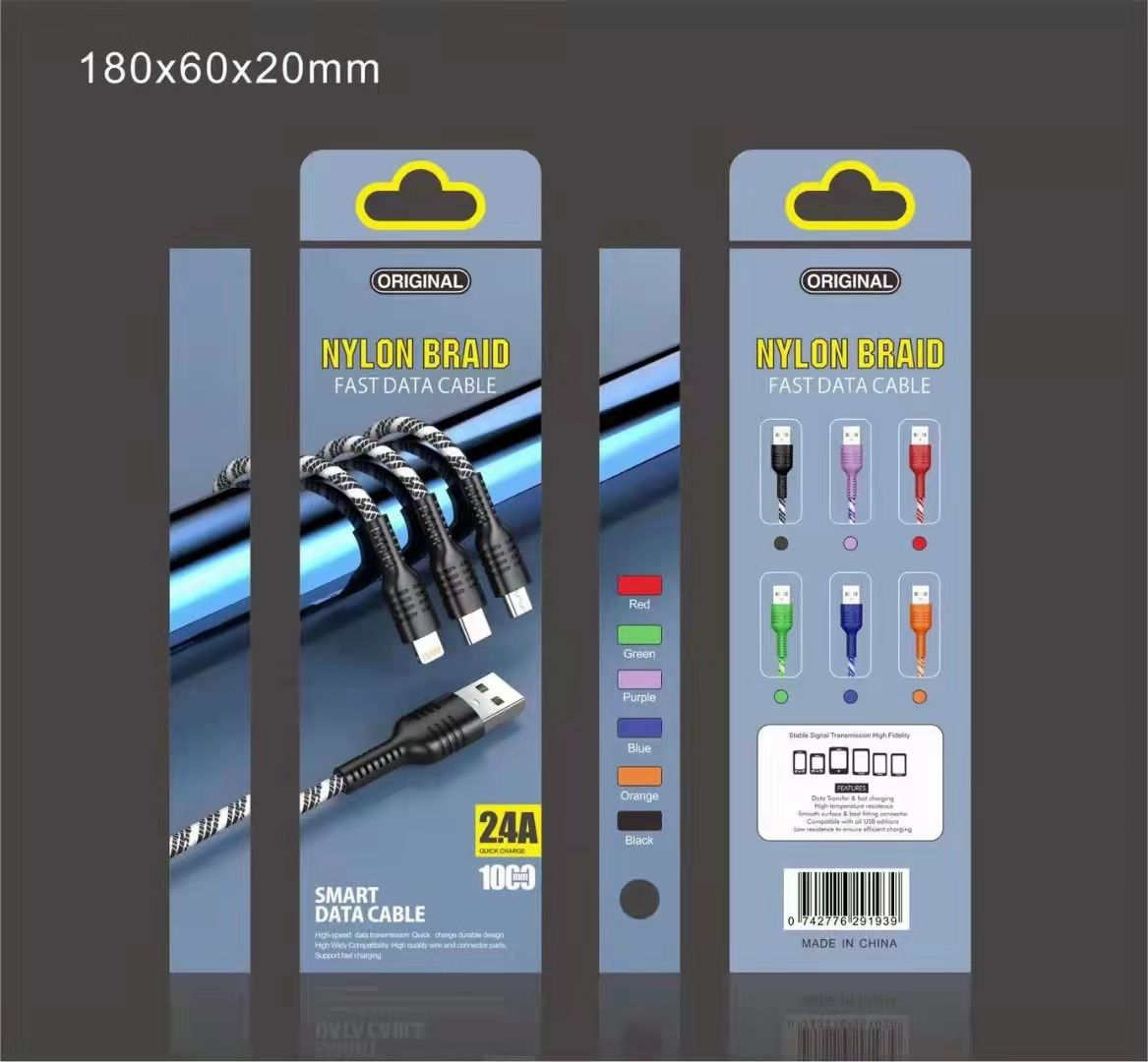Sogo brand mobile phone charging data cable with box series detail image 3