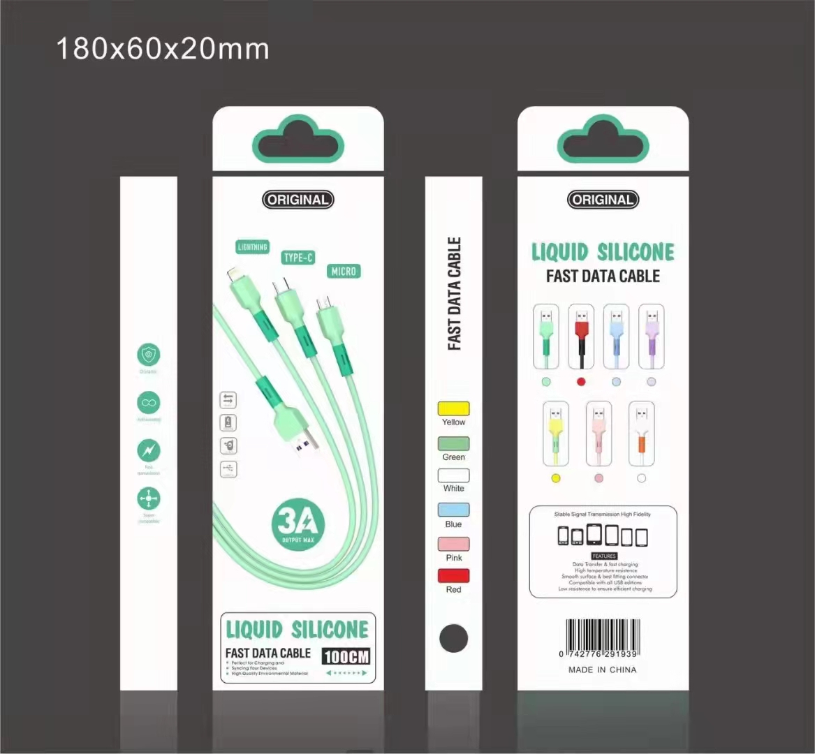 Sogo brand mobile phone charging data cable with box series detail image 8