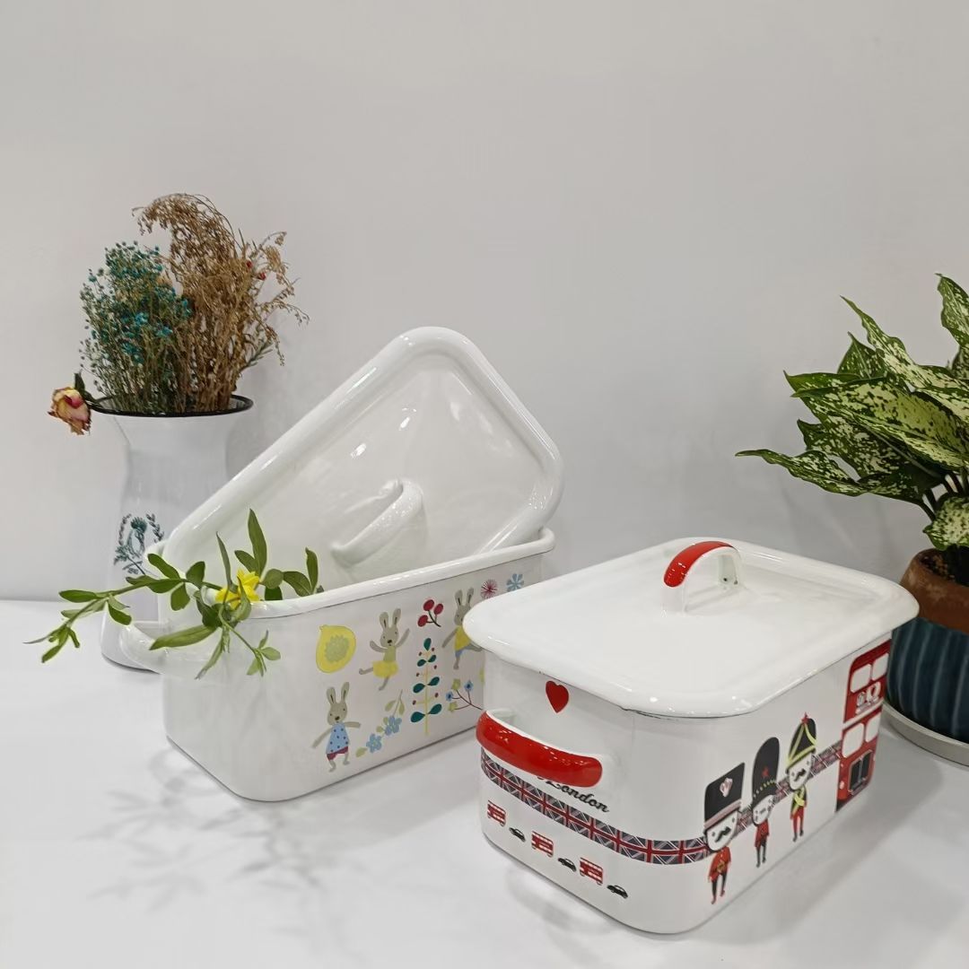 加厚方形陶瓷家用面包盒