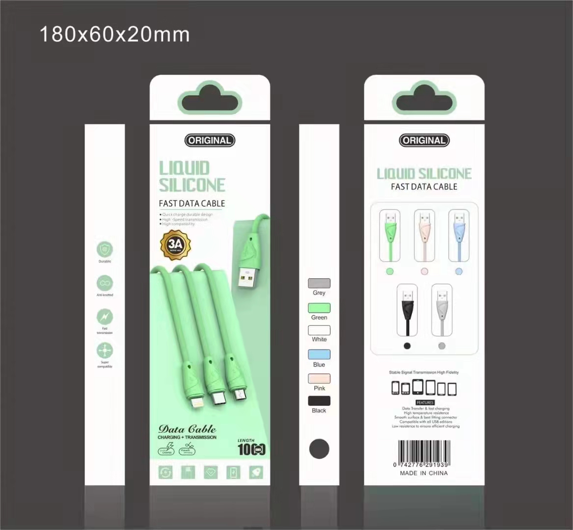 Sogo brand mobile phone charging data cable with box series Item Picture