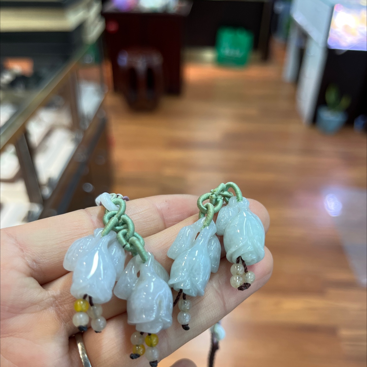 天然翡翠项链/玫瑰花/时尚潮流产品图