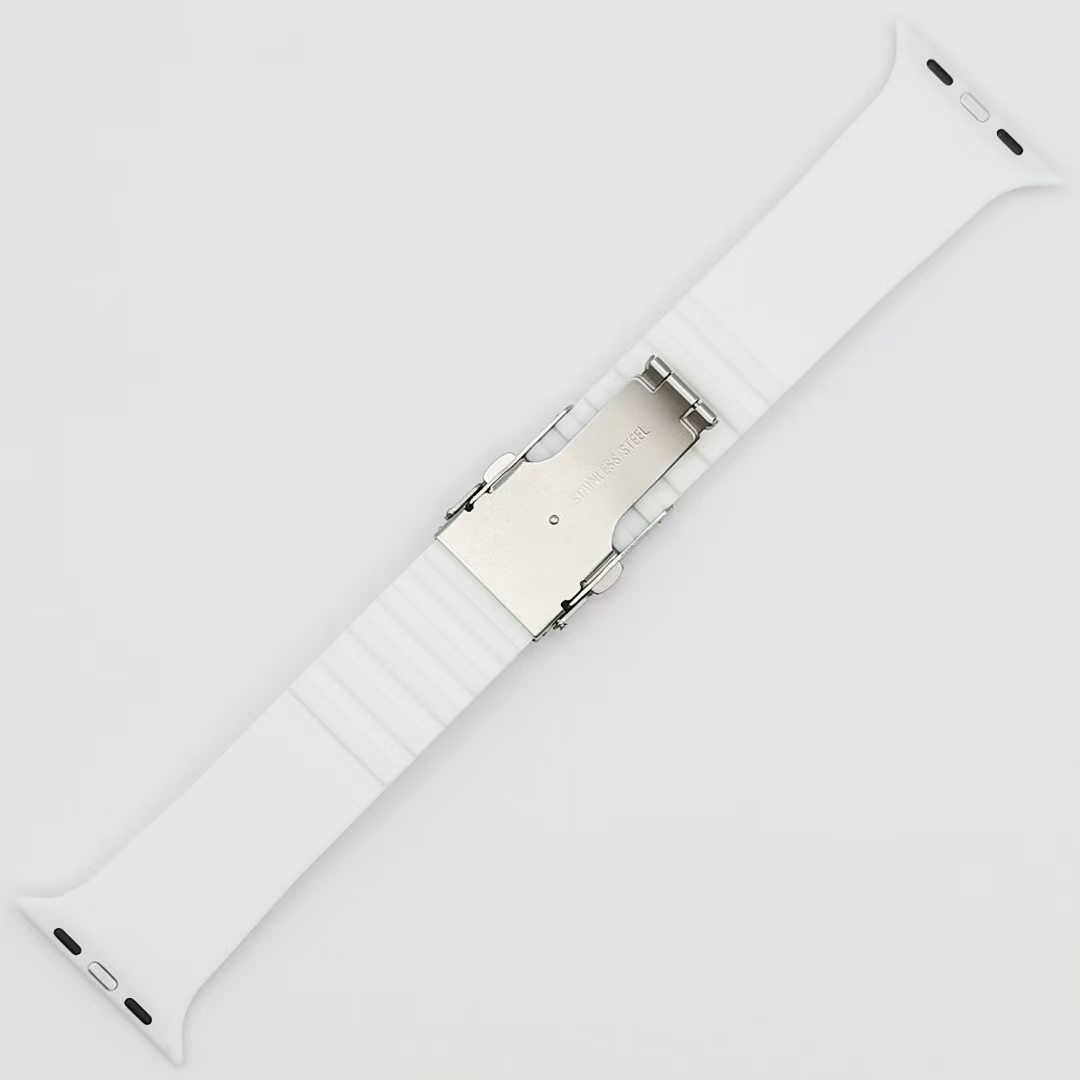 شريط ساعة ساعة مشبك معدني قابل للطي السيليكون detail image 5