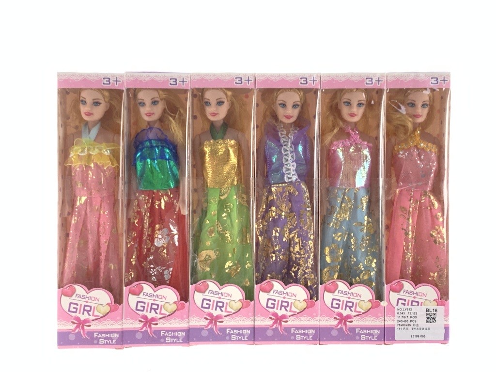 开窗盒6种窗和混装11寸时尚晚装芭比娃娃盒装