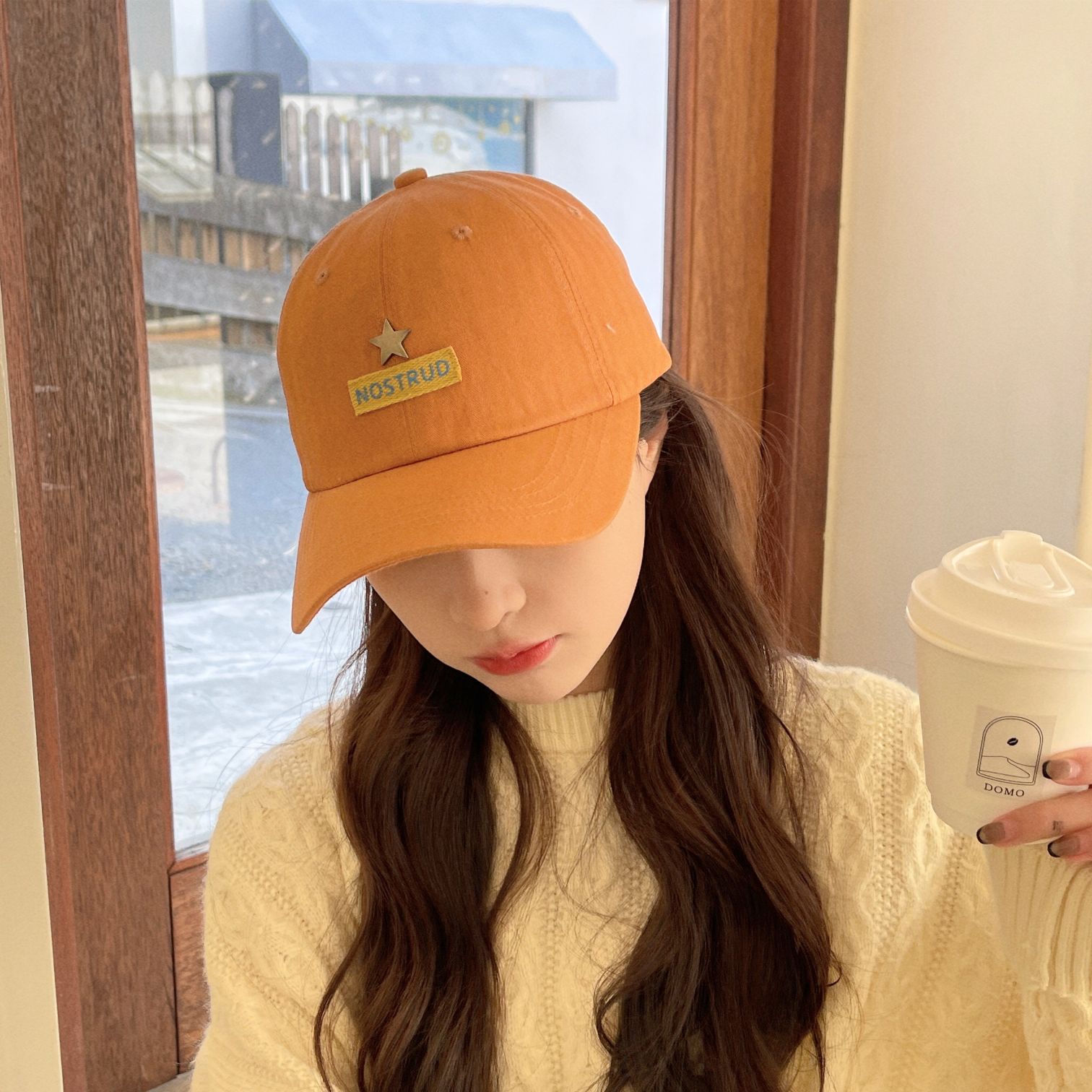 棒球帽/韩版/鸭舌帽白底实物图