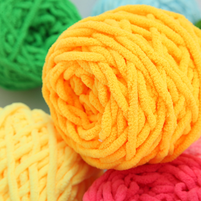Ice strip thread, thick wool thread, single-strand diy knitted wool ball, crochet hook, slippers thread, self-knitted wool ball manufacturer wholesale details Picture