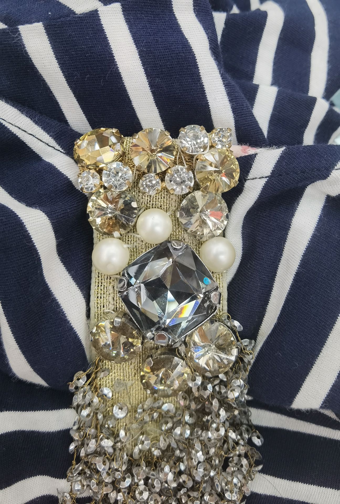 Retro European and American style glass claw diamond hand-sewn pearl big brand style sequins Chao Xia 18