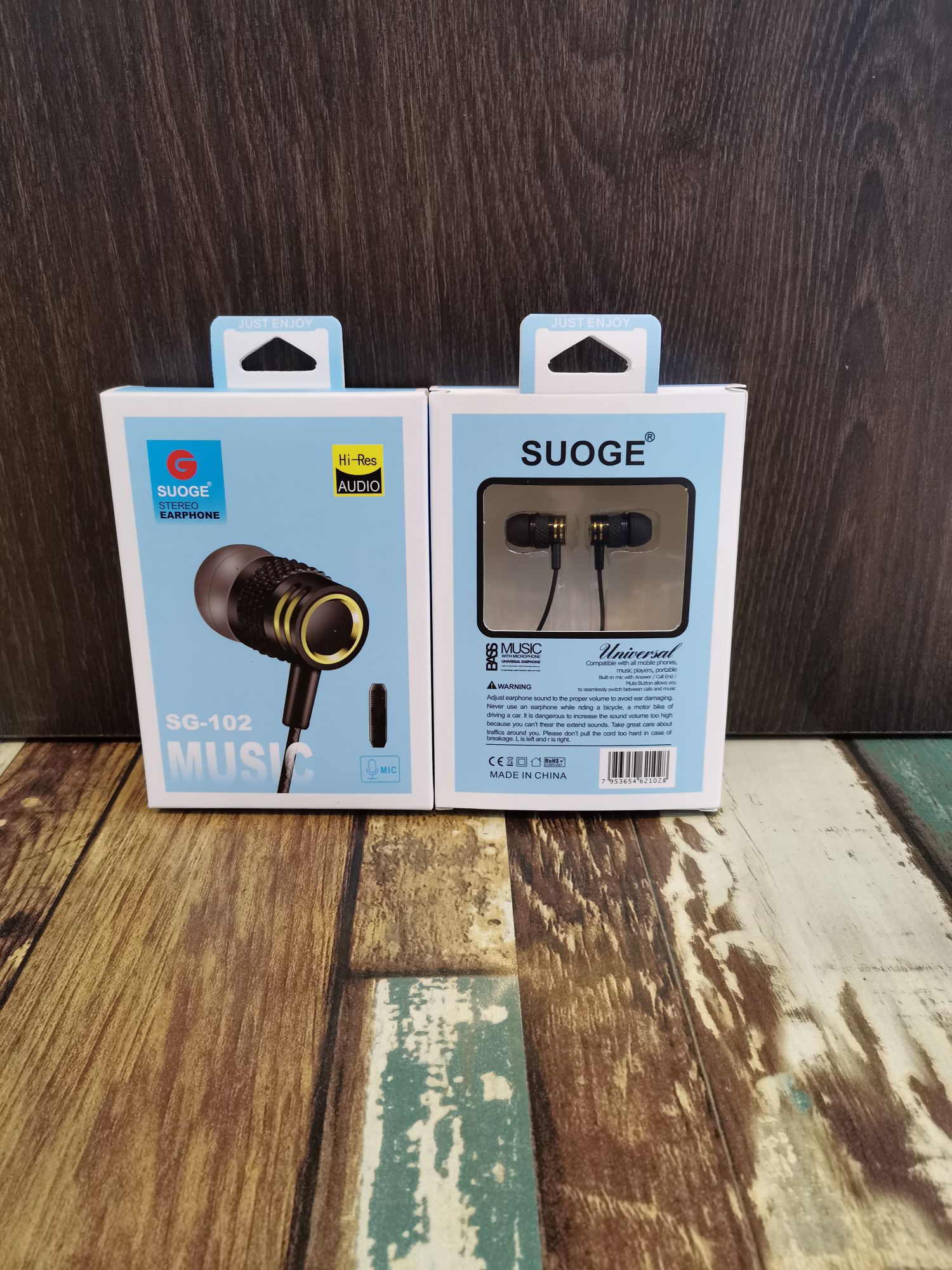 Sogo brand headphones, earplugs, earphone labels, mobile phone headphones, headphones with labels, SG-102 headphones Item Picture