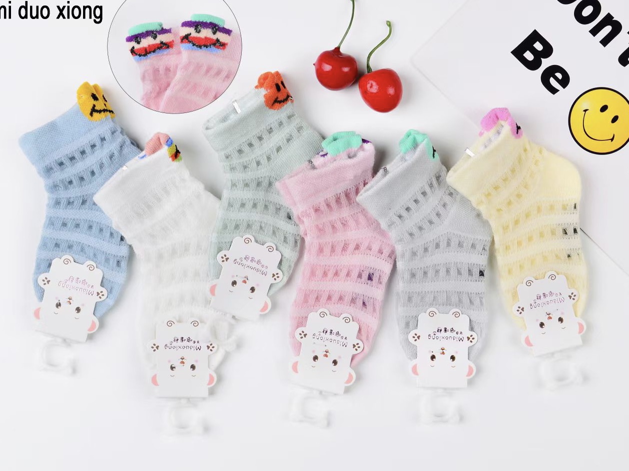 小清新风格/卡通/童袜白底实物图