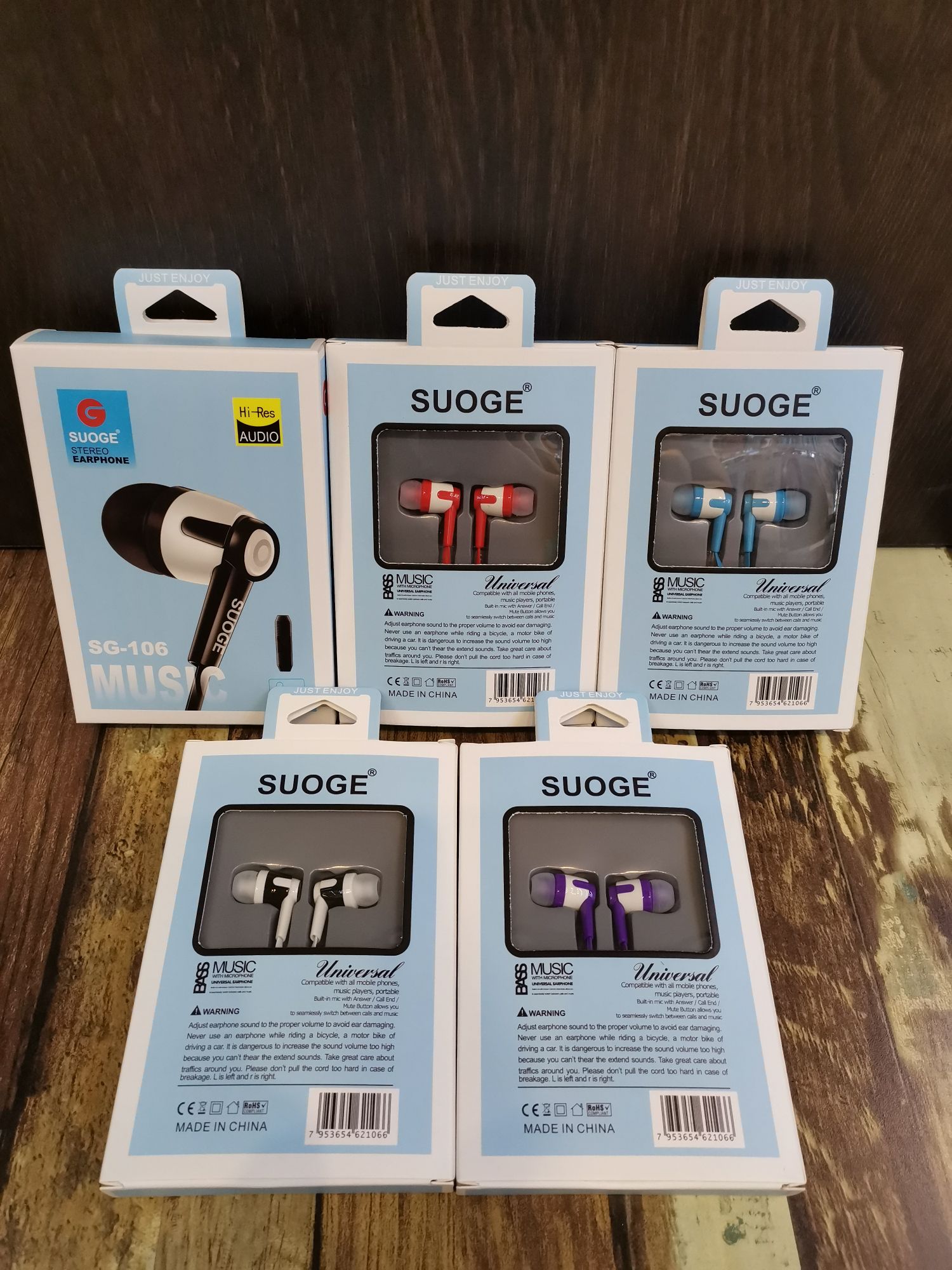 Sogo brand headphones, mobile phone headphones, earplugs, ear labels, headphones with labels, SG-106 headphones Specification image