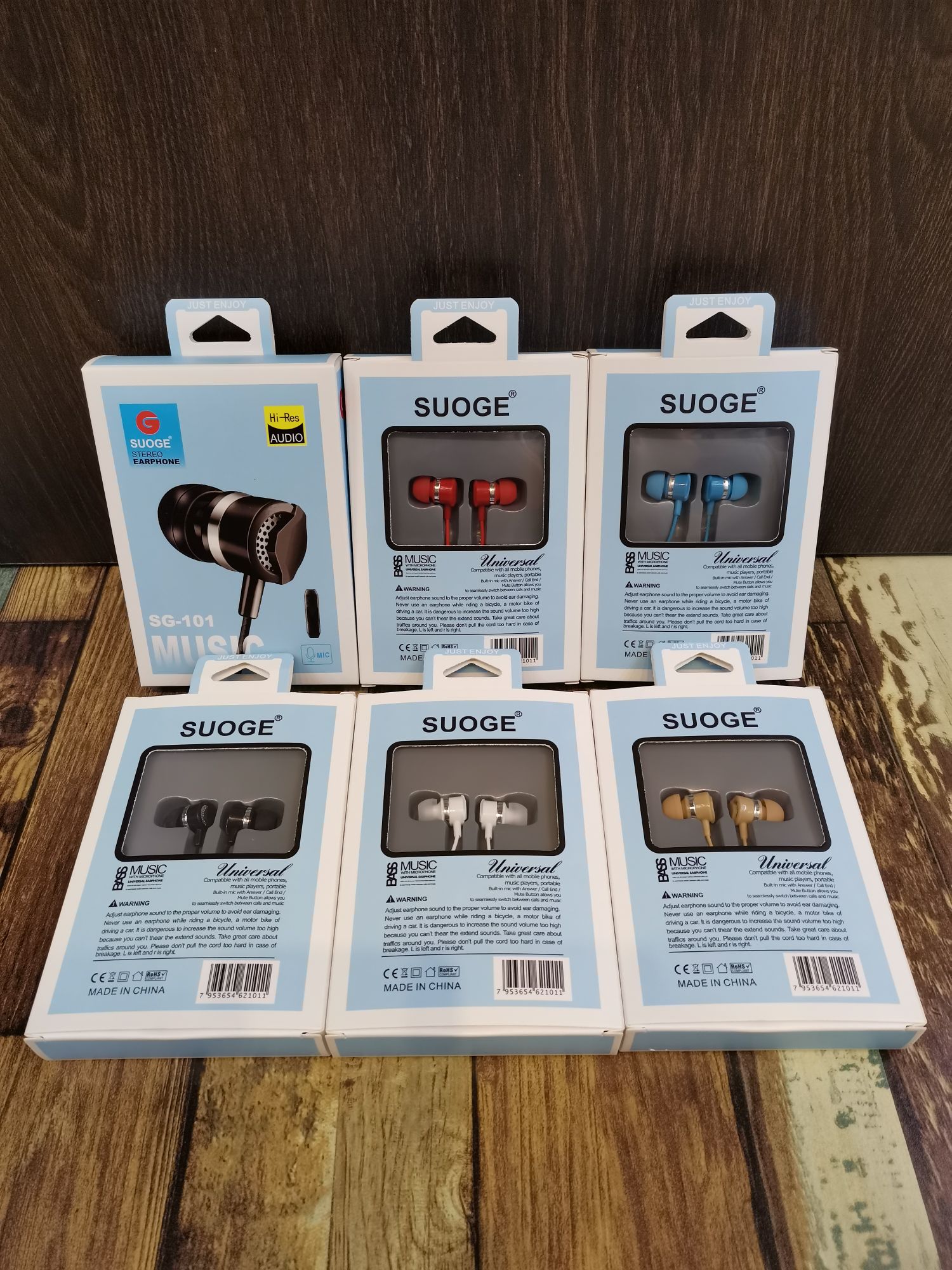 Sogo brand headphones, mobile phone headphones, ear tips, ear labels, ear cables, headphones with labels, SG-101 Specification image