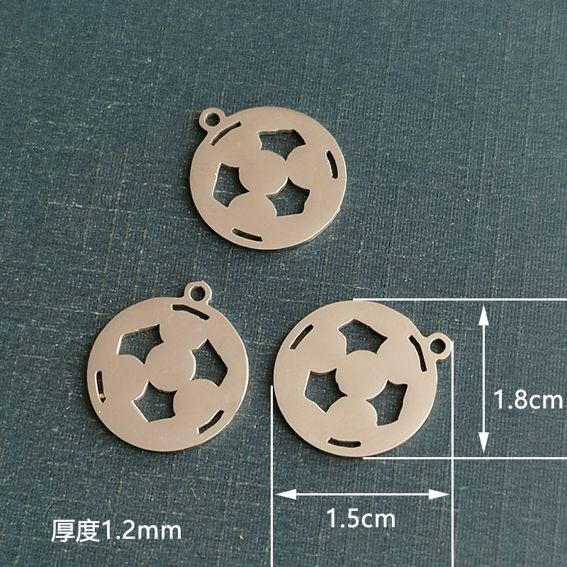 Trendy stainless steel sports jewelry, European and American Football necklace pendant, men's personalized football necklace detail image 2