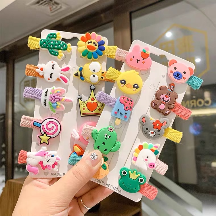 美美饰品057号硅胶卡通夹子儿童饰品可爱卡通图案