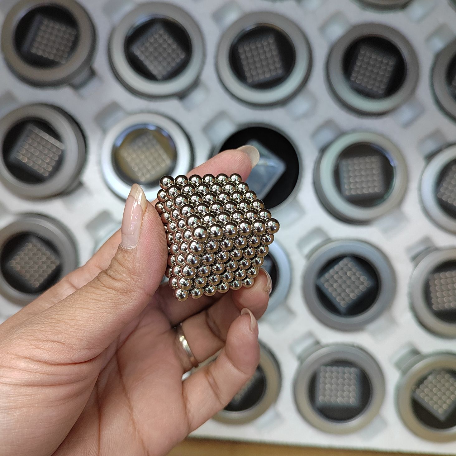 厂家直销5MM216颗镀镍磁铁磁钢强力磁铁巴克球魔力磁球磁性玩具方块磁铁详情图5