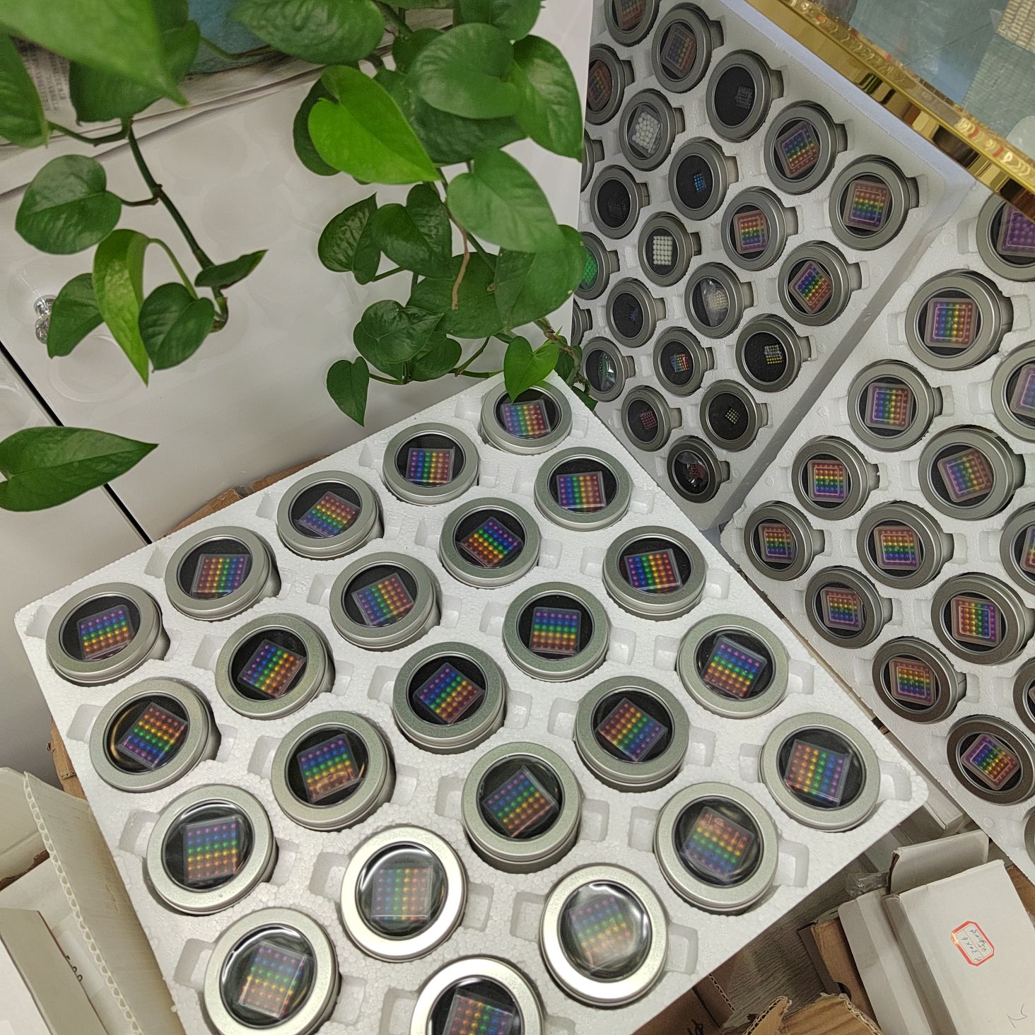 厂家直销5mm*216颗彩色磁铁巴克球磁铁磁钢玩具磁铁