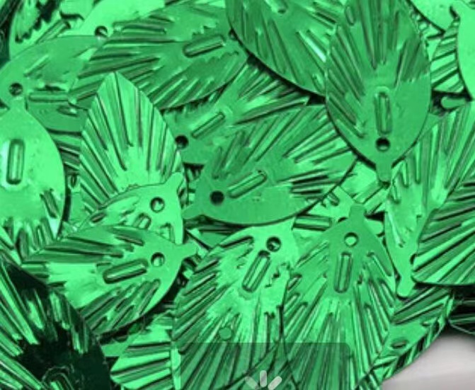 Green melon seed leaf eco-friendly high-temperature sequins 8x18mm, high-temperature eco-friendly sequins, hand-sewn, Jincan decoration with 105
