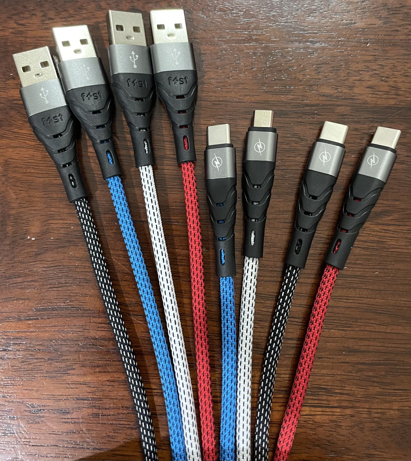 Cable de datos de carga para teléfonos móviles de la marca soge, cable tejido, cable de carga, V8, TYPEC, enchufe IP