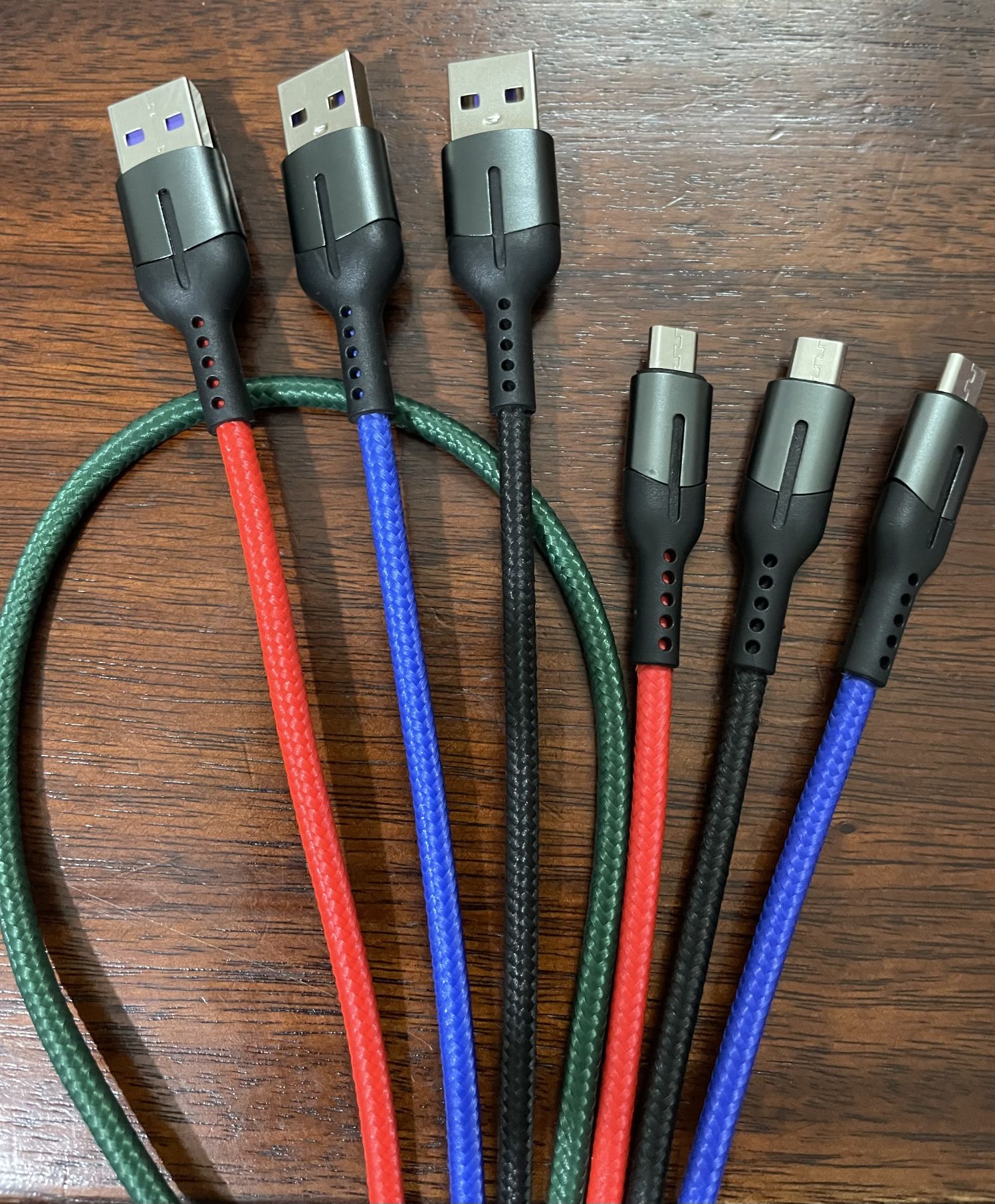 Cable de datos de carga para teléfonos móviles de la marca soge, cable tejido, cable de carga, V8, TYPEC, enchufe IP Item Picture