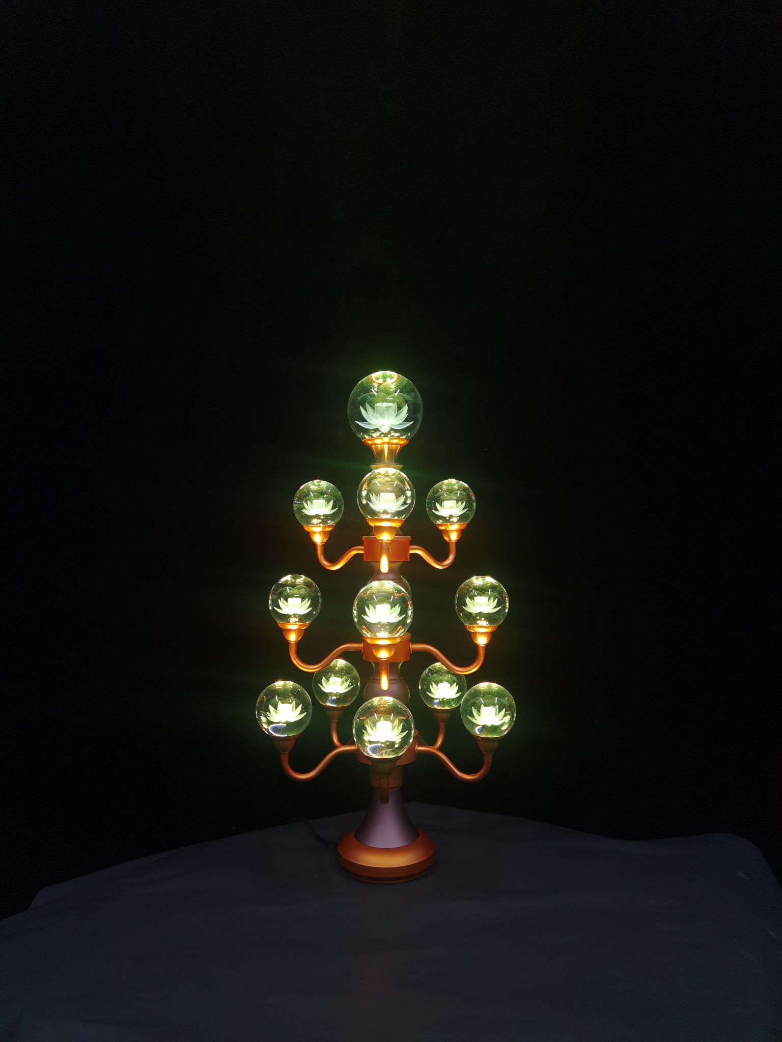 Nine-grade crystal chandelier