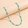 人造珍珠米珠竹节式项链女 欧美时尚个性手工串珠小众锁骨链颈饰图