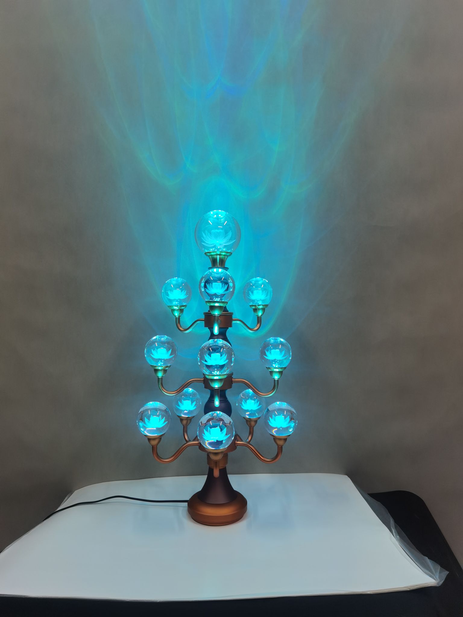 li crystal glass crystal glass lotus lamp for household use