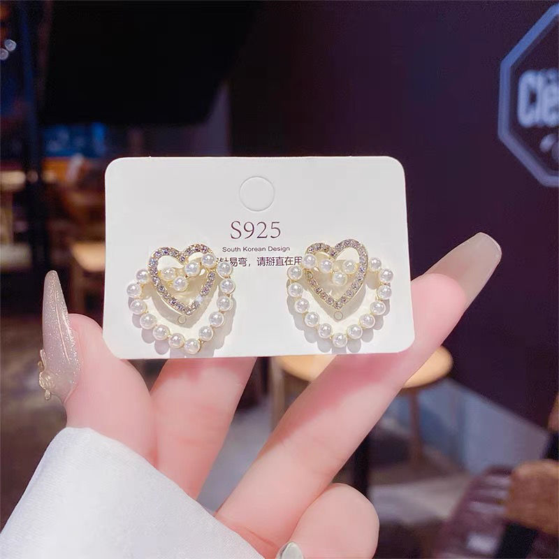 40 Summer Flower 925 Silver Needle Stud Earrings for Women 2022 New Style Earrings, elegant and high-end, with a niche design sense Specification image