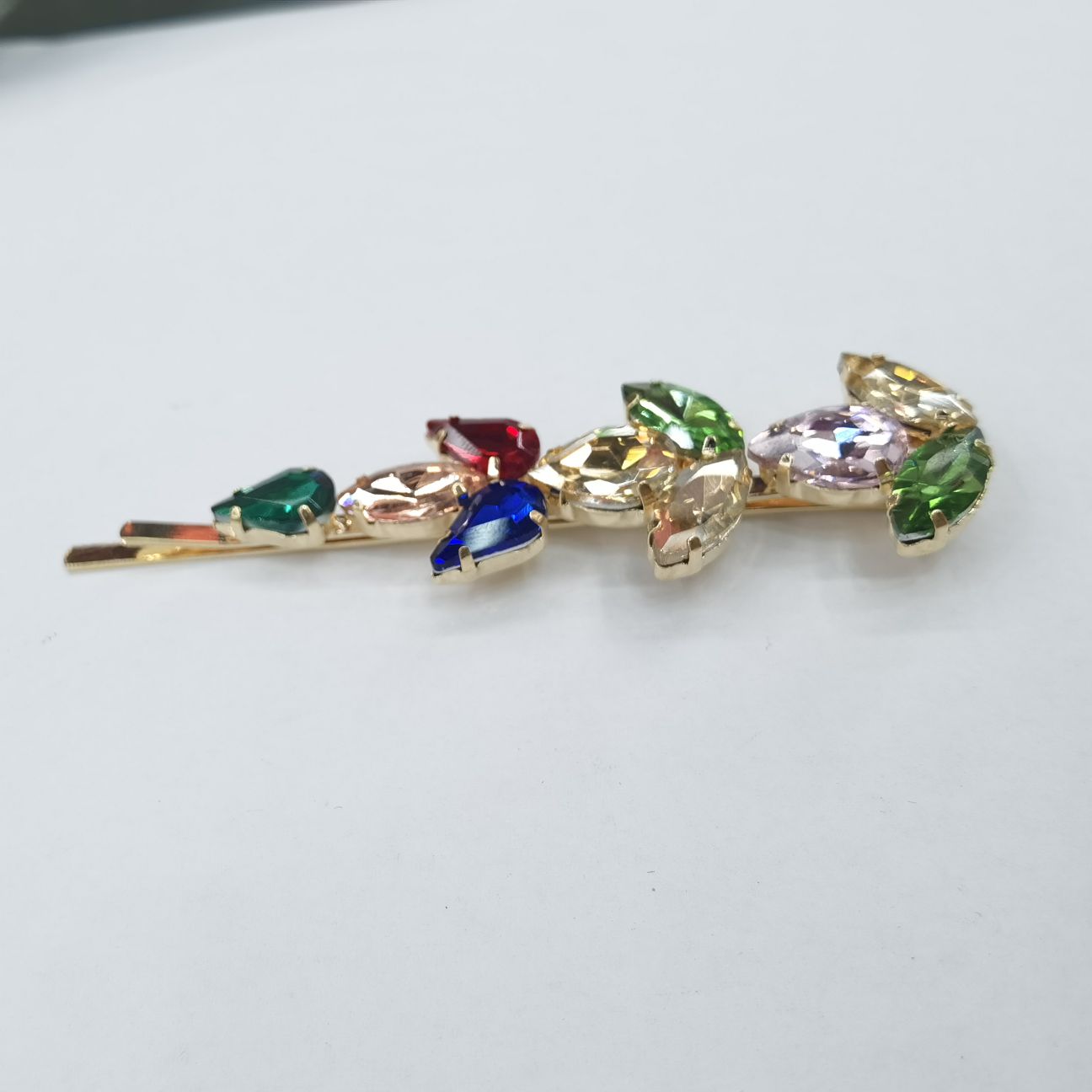European and American exaggerated fashion diamond-encrusted water diamond glass diamond full diamond hairpins women's super dazzling eye-catching headwear cross-border supply Chaoxia 18