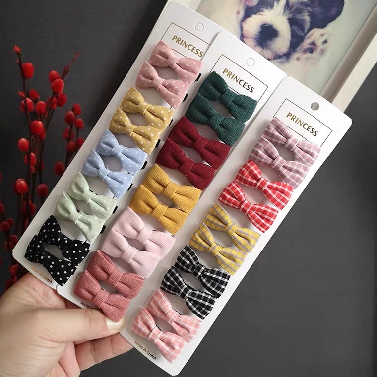 Korean fabric exquisite bow hair clip, top clip, side clip, bangs clip 202204014020