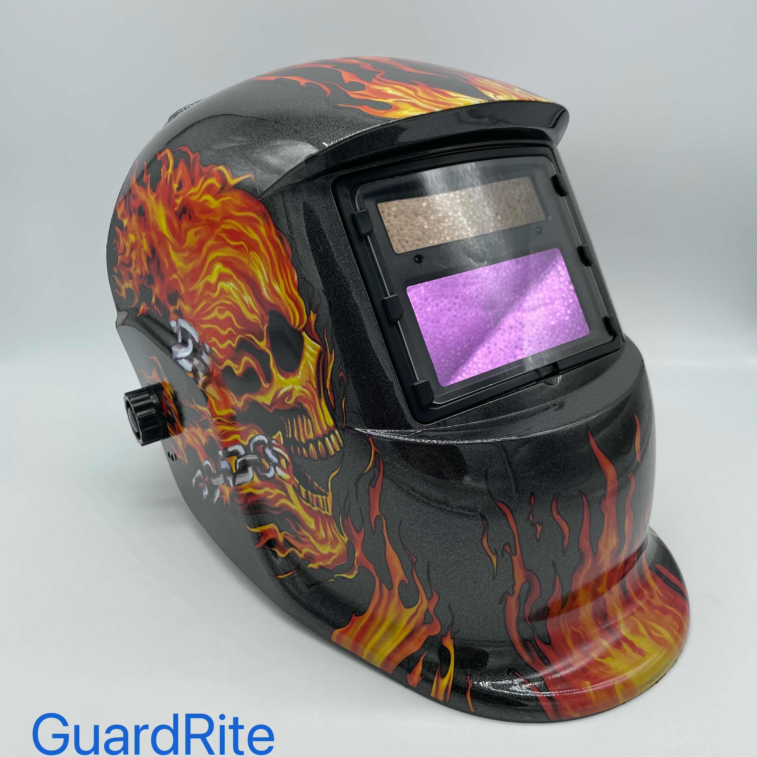 太阳能耐高温自动变光电焊面罩氩弧焊防强光焊工帽电焊防护面罩