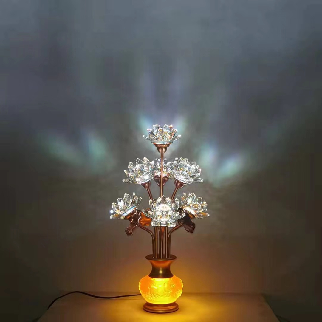 7 Varieties of blooming lanterns, De Yuan Craft lotus lanterns and flower lanterns details Picture