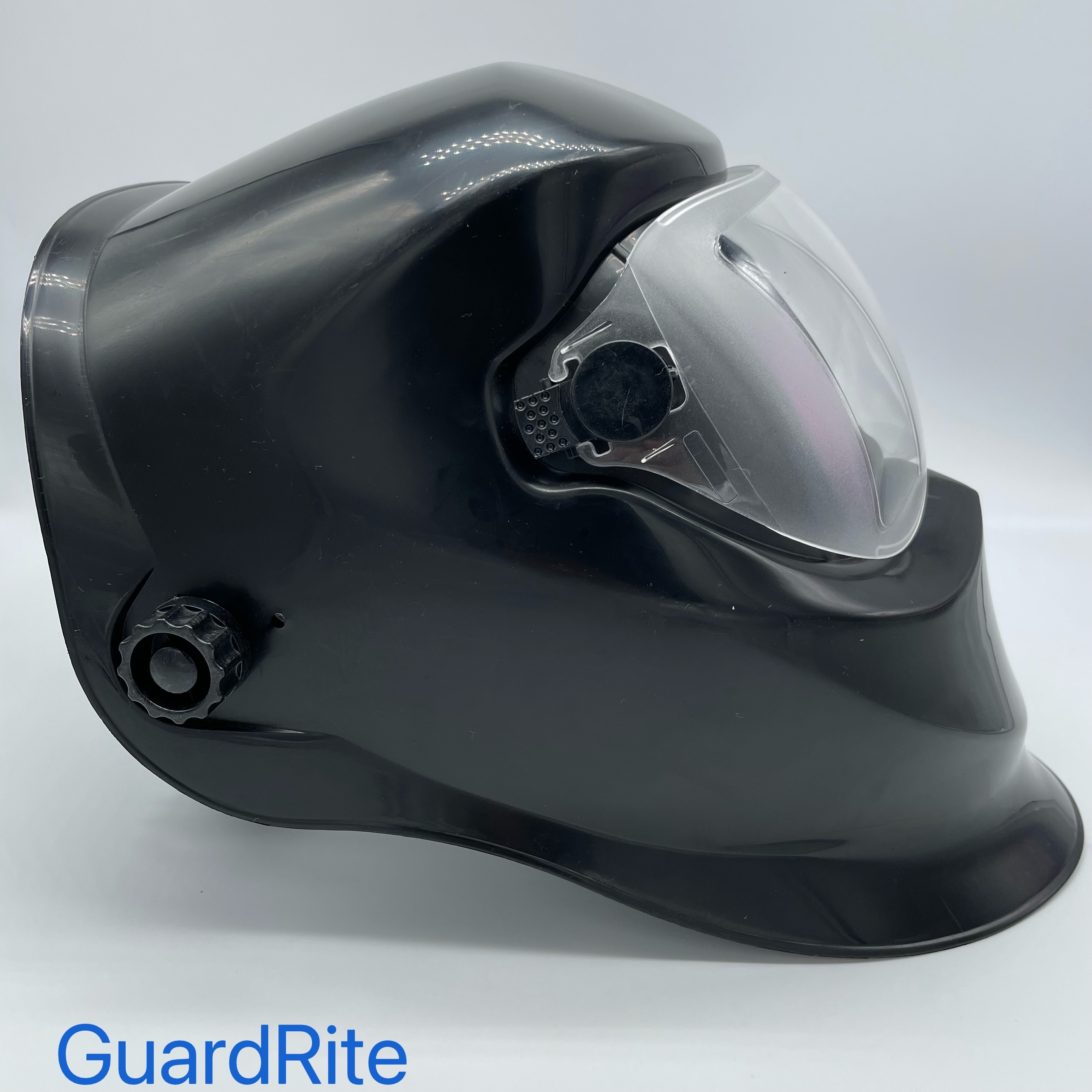 太阳能耐高温自动变光电焊面罩氩弧焊防强光焊工帽电焊黑武士款防护面罩