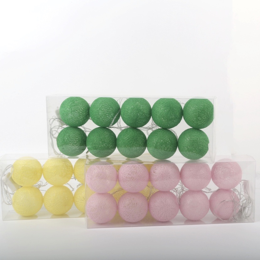 10灯10头LED线球彩灯节日灯装饰灯棉线球