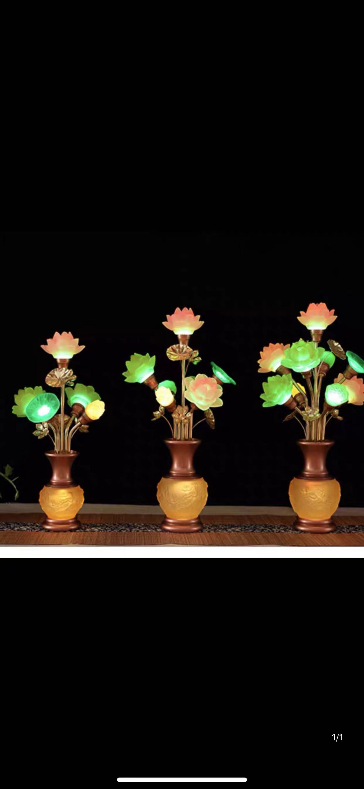 Glazed lanterns, De Yuan craft lotus lanterns and flower lanterns Specification image