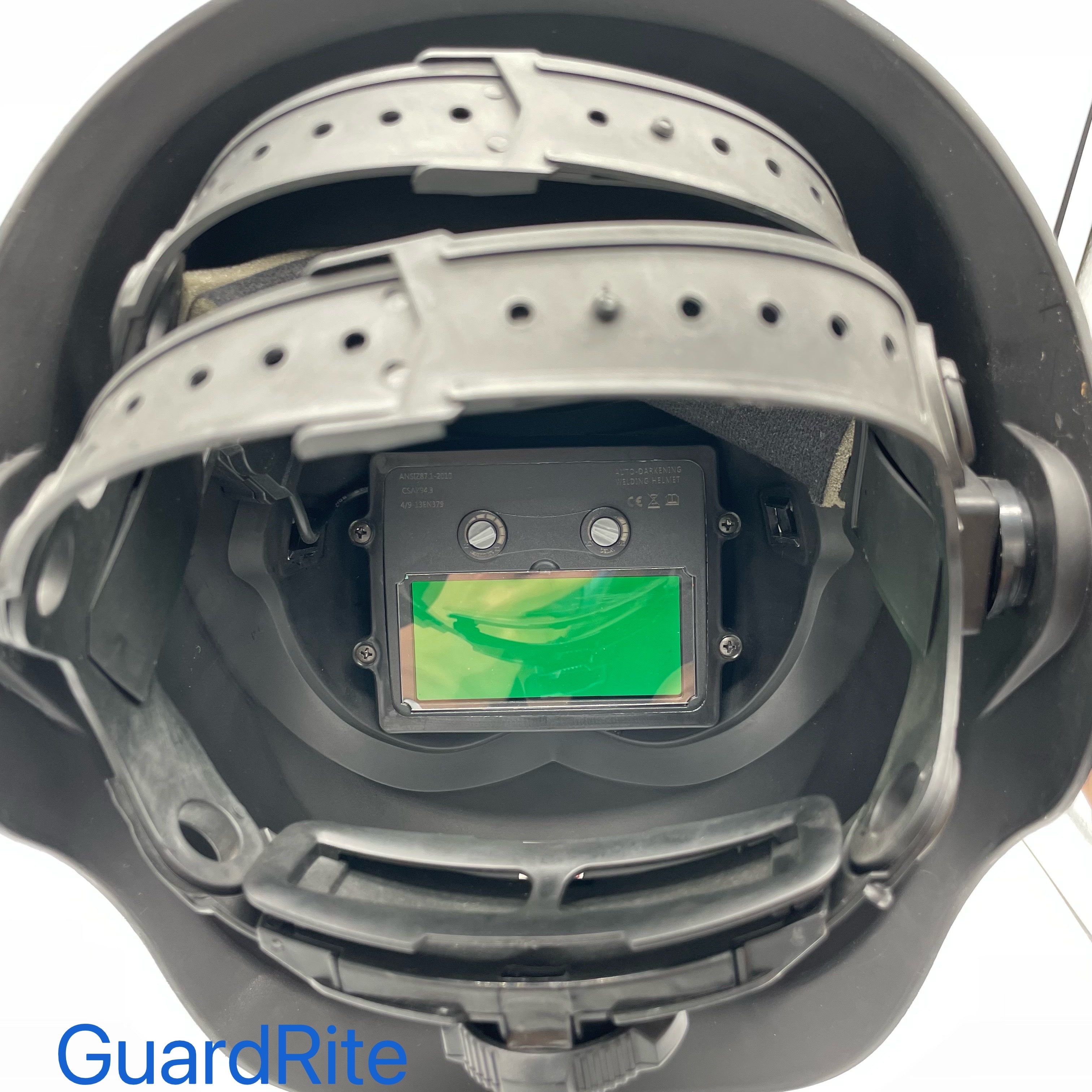 太阳能充电/自动变光面罩/电焊氩弧焊白底实物图