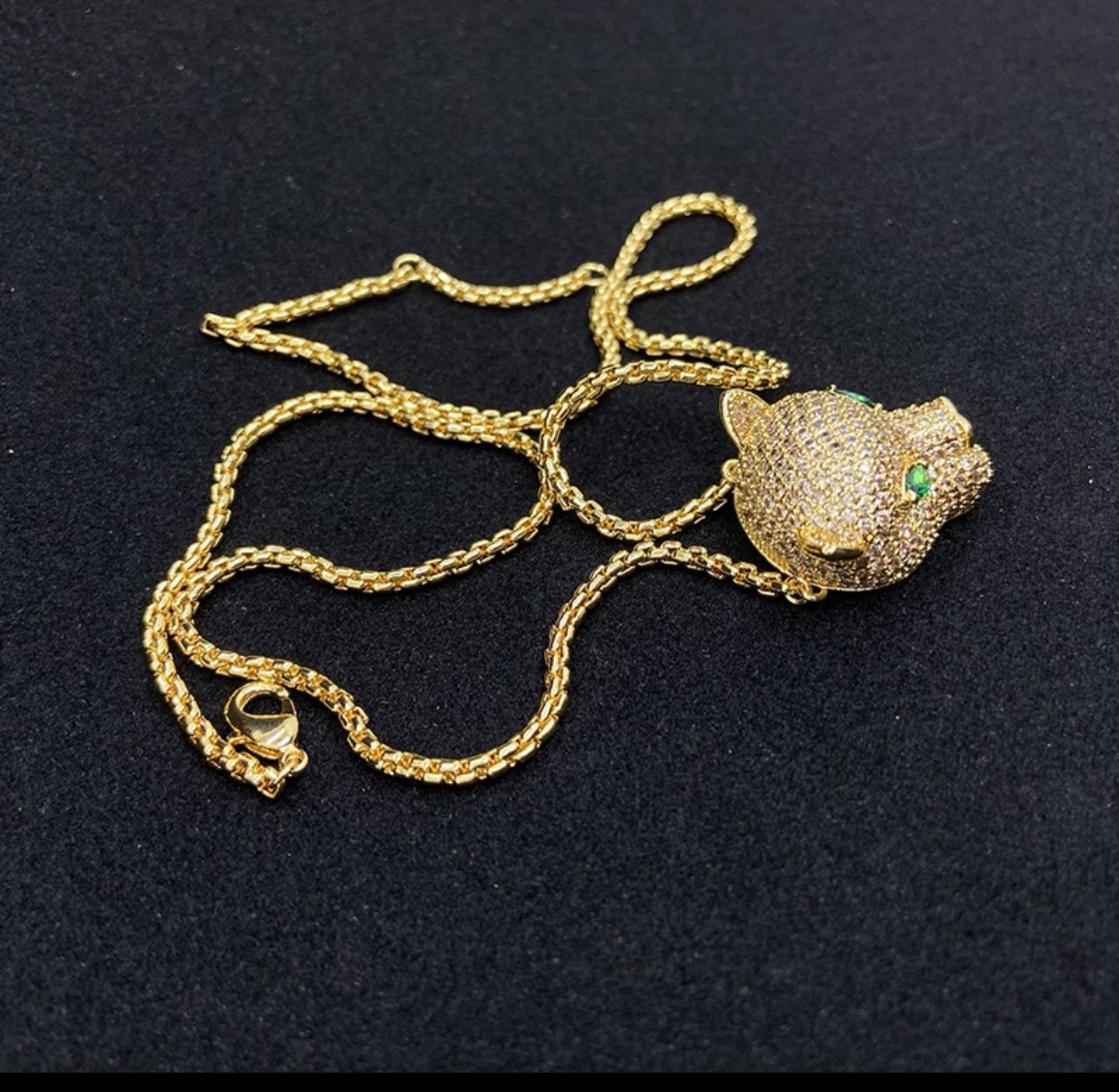 Cross-border European and American summer new men's leopard necklace detail image 2