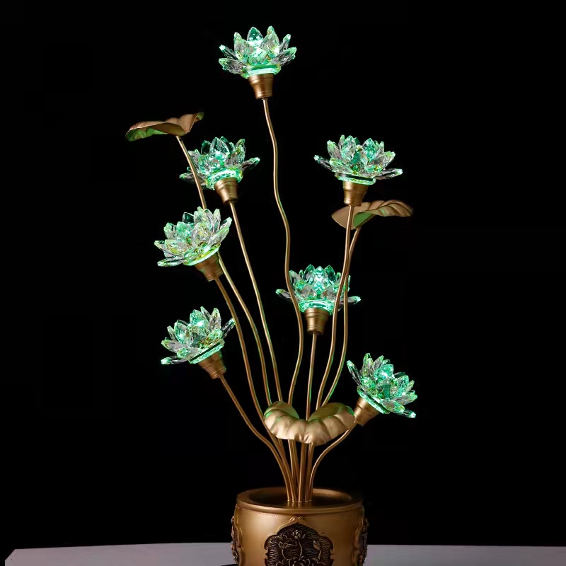 Forked crystal chandelier, De Yuan Craft Lotus Lamp g Item Picture