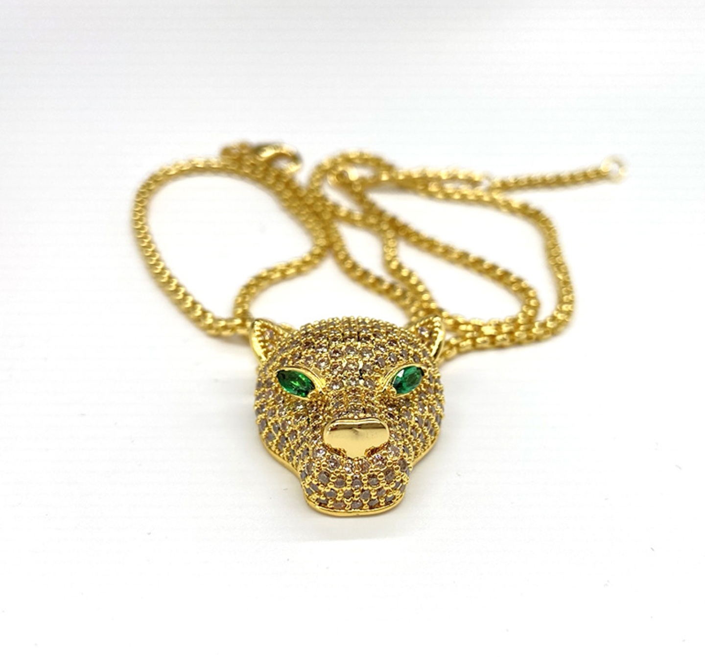 Cross-border European and American summer new men's leopard necklace Specification image