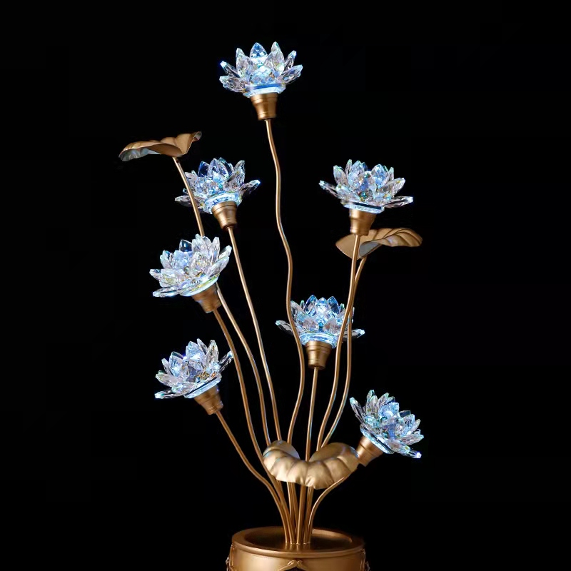 Forked crystal chandelier, De Yuan Craft Lotus Lamp g Specification image