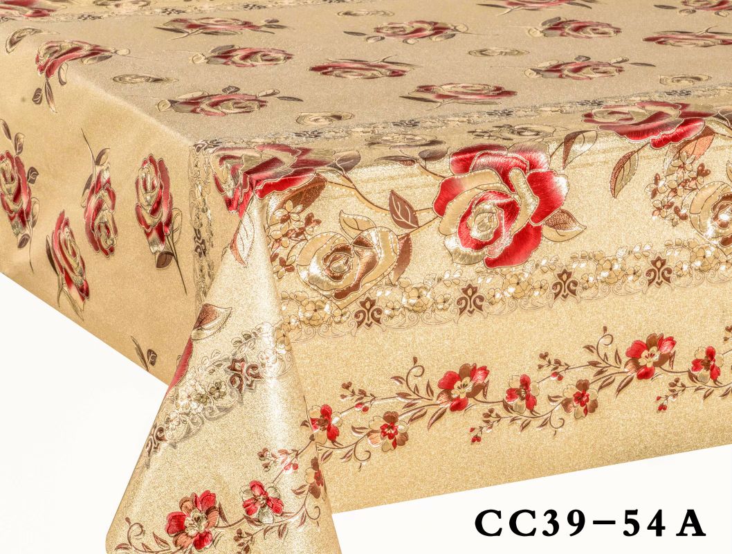 厂家直销 CC款对花压纹纱线布装饰餐桌布 欧式高端PVC防水隔热免洗酒店家用桌垫 台布详情5