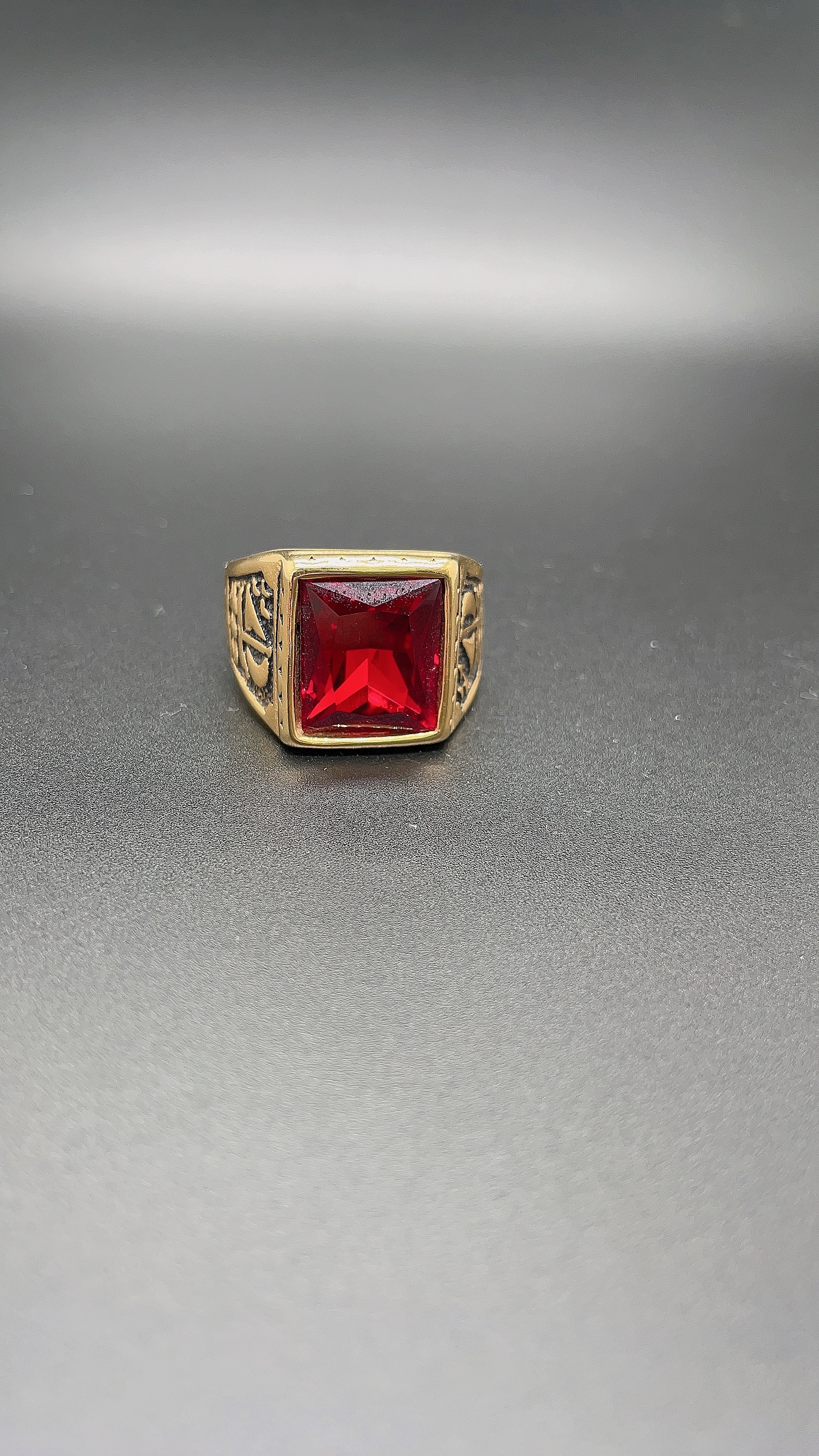 Alloy ancient gold men's ring