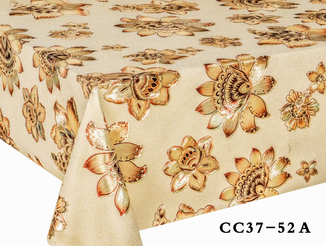 厂家直销 CC款对花压纹纱线布装饰餐桌布 欧式高端PVC防水隔热免洗酒店家用桌垫 台布详情9