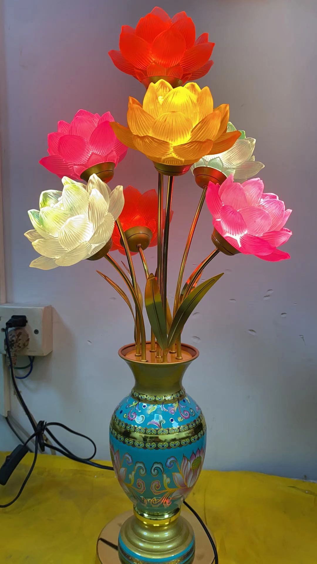 多彩水琉璃灯德缘工艺莲花灯a