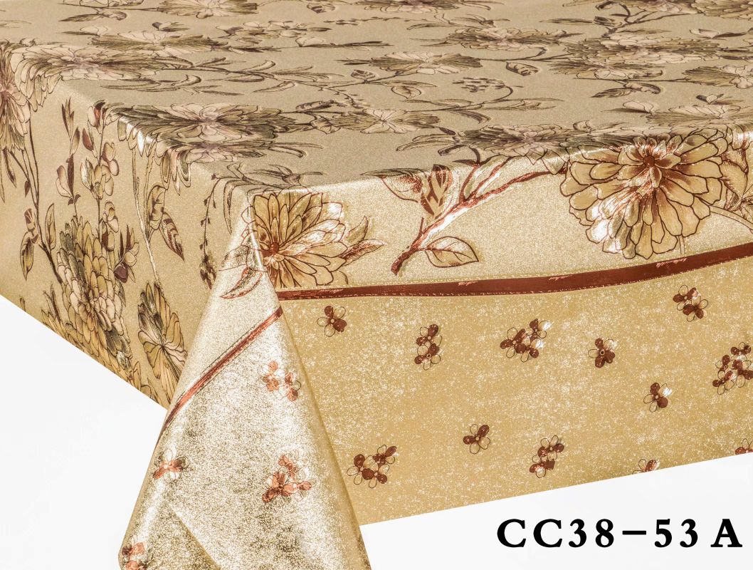 厂家直销 CC款对花压纹纱线布装饰餐桌布 欧式高端PVC防水隔热免洗酒店家用桌垫 台布详情7