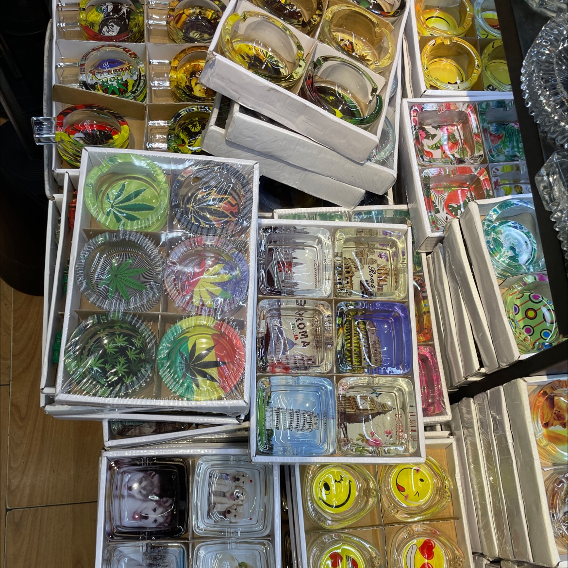 方形马口铁印花美钞烟灰缸个性旋转盖创意烟缸可定制5新奇美03