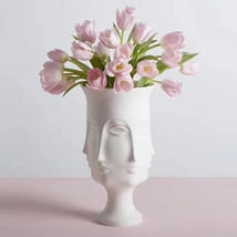 现代简约抽象脸创意装饰花瓶客厅餐厅陶瓷装饰品摆件万姿78