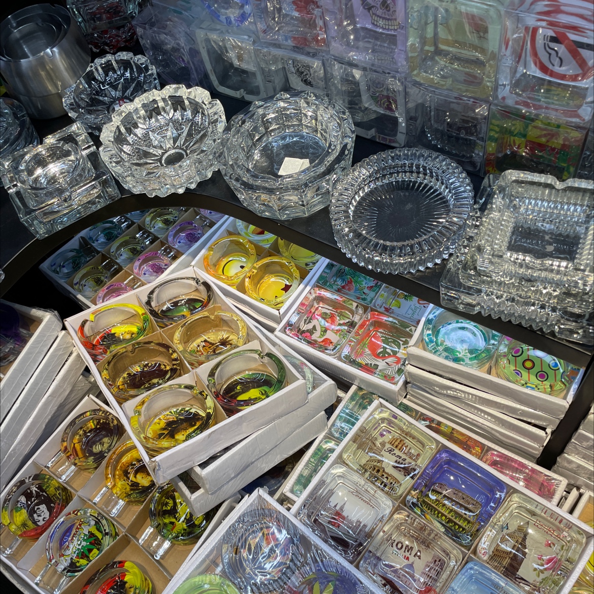 方形马口铁印花美钞烟灰缸个性旋转盖创意烟缸可定制20新奇美04