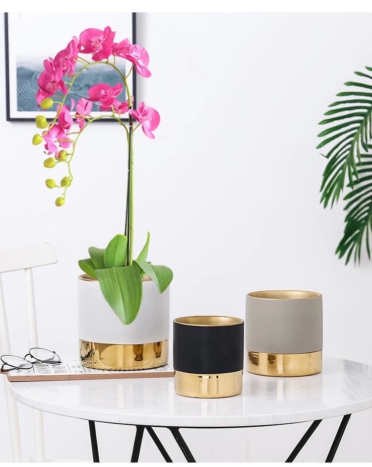 Ceramic flower POTS are simple new Chinese-style decorative home soft furnishing handicrafts and ornaments
